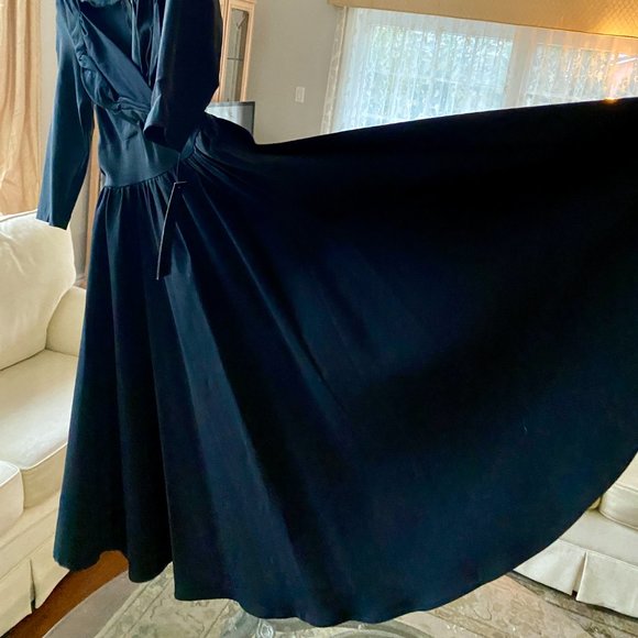 NWT Stop Staring Black 1950's Retro Cocktail Dress 3/4 Sleeve Pleated Full Skirt - Picture 13 of 13